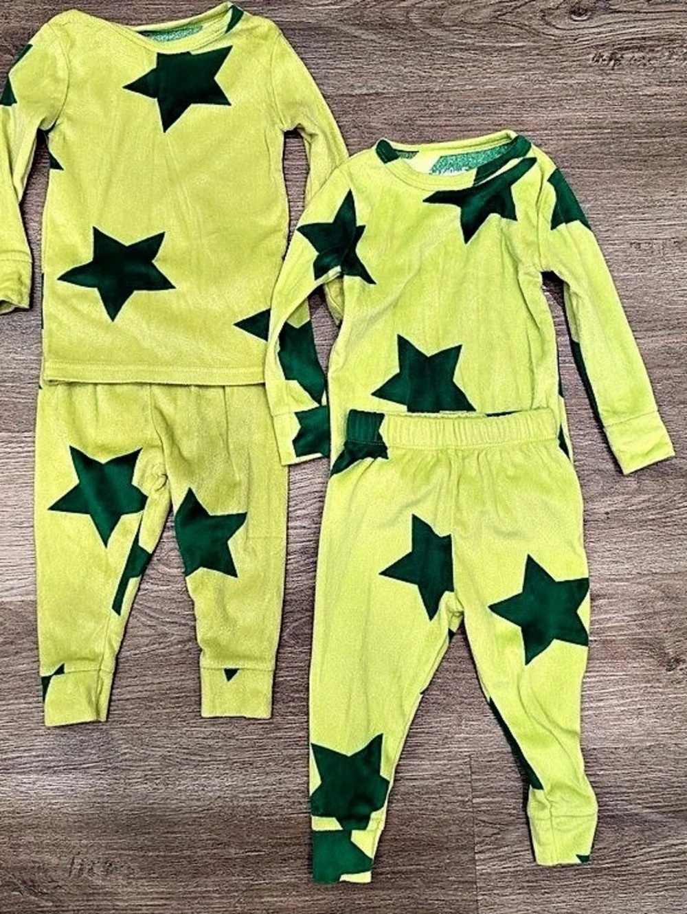 Cat & Jack Green Star Fleece Pajama Set Baby 18M